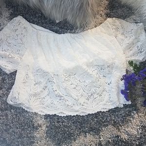 Forever 21 lace crop top